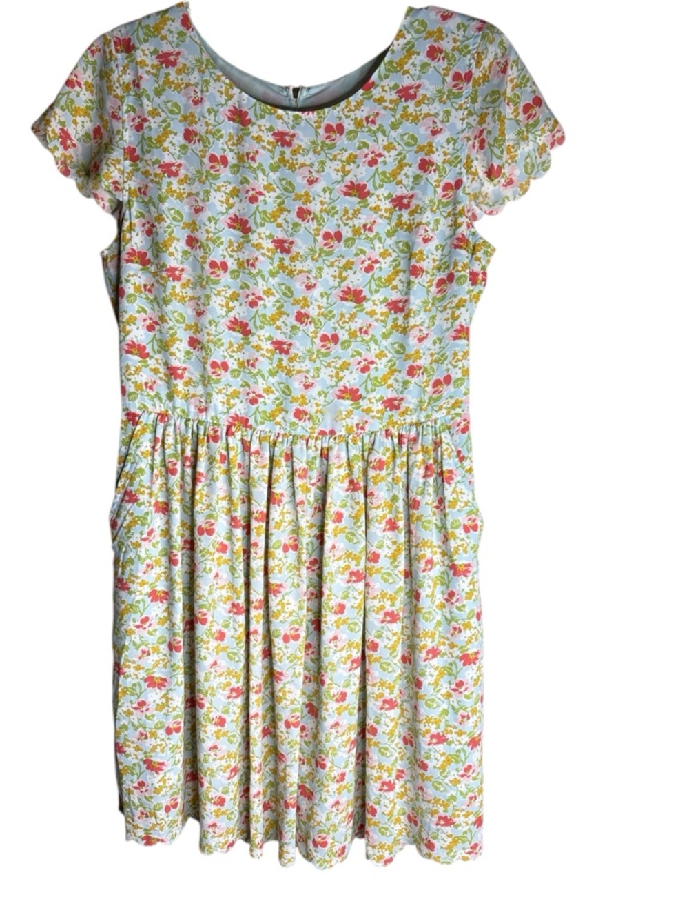 Dress Girls 8 Matilda Jane Floral Cottagecore Scallop Sleeve Spring Easter